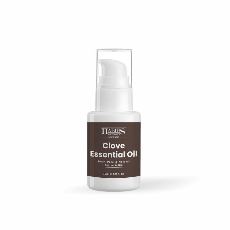 Image of Habibs Pure Clove Essential Oil - 100% Undiluted, Therapeutic Grade for Aromatherapy & Oral Care 30ML