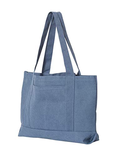Seaside Cotton Pigment Dyed Boat Tote 8870