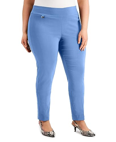Plus Size Tummy Control Pull On Skinny Pants Perfect Periwinkle 22W