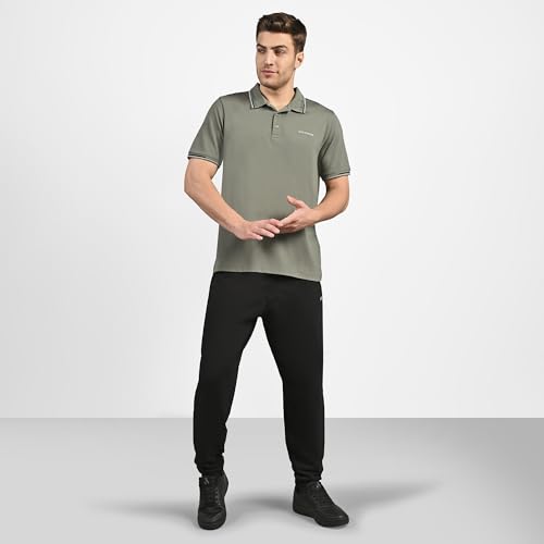 Image of Skechers Men Rayon Blend Solid Regular Fit T-Shirt