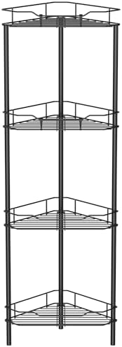 HuggieGems 4 Tier Floor Standing Corner Shower Caddy Organizer Sh...