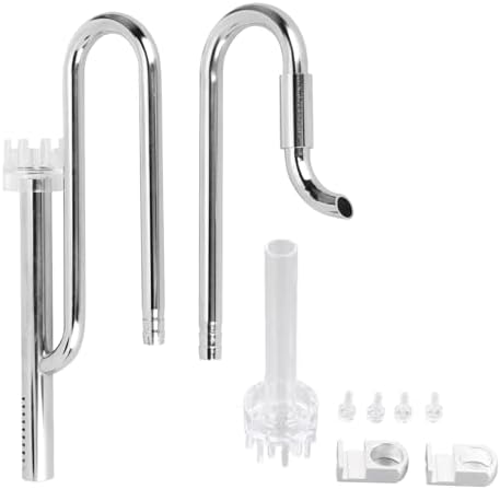 Tnfeeon Fish Metal Inflow and Outflow Pipe Set Removes Scum