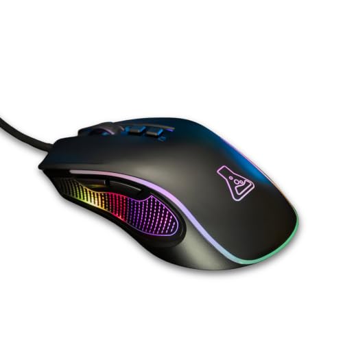 The G-Lab – Kult Thorium – Souris Gamer Filaire USB – Ultra Précise & Réactive, 12 800 DPI, 1000 Hz, 7 Boutons, 95g – Souris Gaming Personnalisable Macro et RGB – PC/PS4/PS5