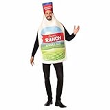 Rasta Imposta Ranch Dressing Bottle Costume Salad Cobb Condiments Food Seasoning Dip Buttermilk Dress Up Cosplay Party Costumes, Adult One Size