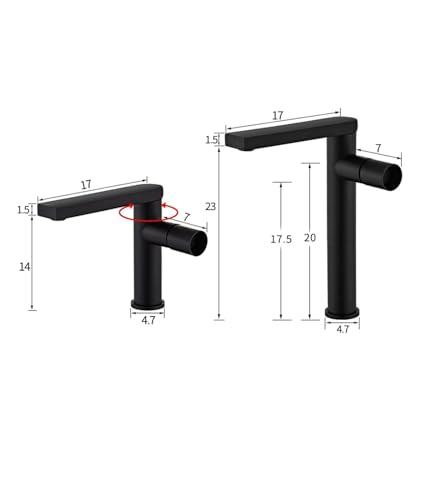 Cubierta negra de lavabo LWX pulido para baño y cubeta 5