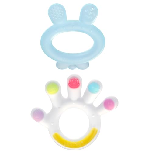 Image of Haakaa Palm Teether&Silicone Baby Teether Set-Soft Silicone Baby Soothing Teether Pacifier-Cold Teething Relief