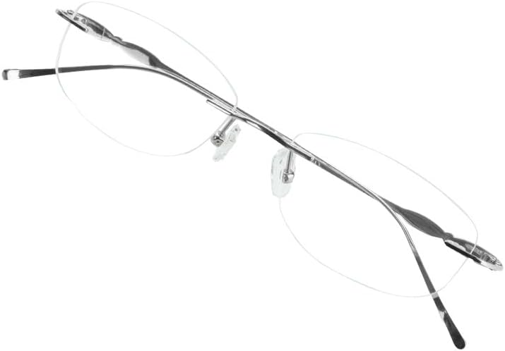 VisionGlobal Pure Titanium Frame/Metal Readers for men/women Blue Light Blocking,Hand-set Diamond Fashion Glasses