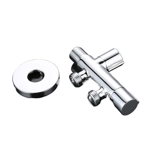 Robinet d'arrêt double commande G1/2 cuivre avec régulation d'eau indépendante - 4
