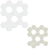 BXI Self-Adhesive Hexagon 3D Wall Panel （White & Shallow Camel）
