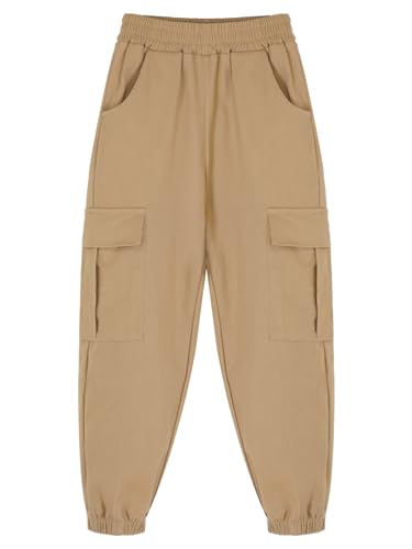 Kids Boys' Cotton Cargo Jogger Pants Elastic Waist Baggy Pants Casual Hiking Trousers Sports Sweatpants Streetwear2