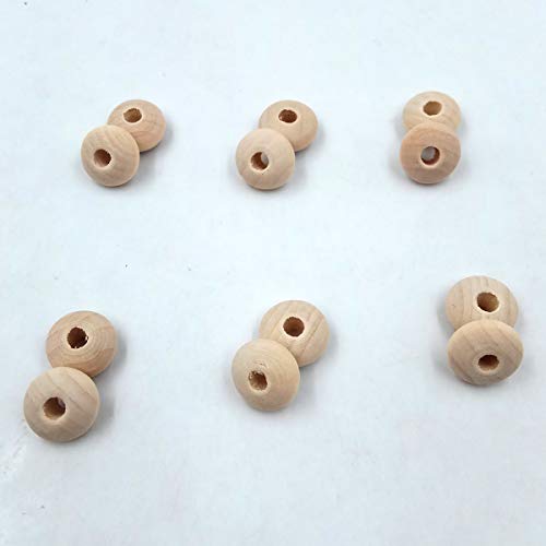 Image of 200pcs 14mm Natural Wood Abacus Beads Geometric Bead Jewelry Necklace Supply DIY Beading Craft Indoor Decorations Accessories (Abacus Beads 200pcs)
