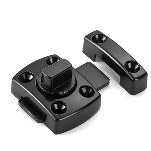 Door Lock Door Bolts for Internal Doors Door Latches for Bathroom Bedroom Cupboard Cabinet Window Barns Garage Pet Gate Loft Hatch Garden Office Kitchen Hotel Front Door Bolt for All Doors (Black) - Image 3