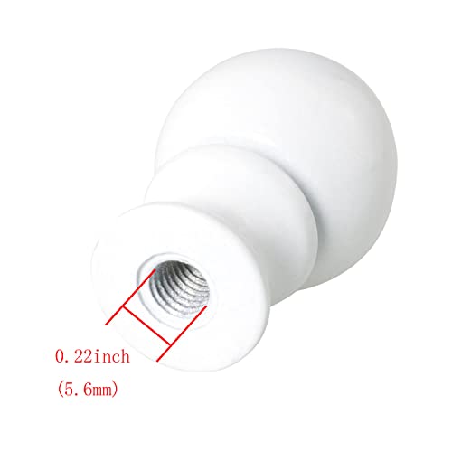 Dgbrsm 2Pcs 1-1/2 Inch Lamp Finial Oil Rubbed White Steel Ball Knob Lamp Shade Finial Lamp Shades Finials Cap Knob Lamp Decoration For Lamp Harp Holder #TOP2