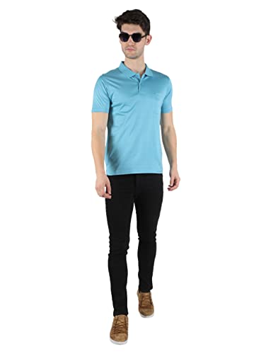 Image of Monte Carlo Mens White Plain Collar T-Shirt |22203606-1
