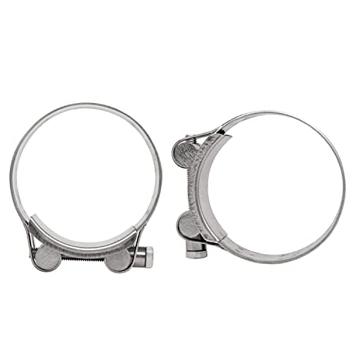AKIHISA 2 Pack 60-63mm ID Range T-Bolt Hose Clamp,304 Stainless Steel Heavy Duty Tube Clamp 2.36 to 2.48 Inch - Thumbnail 7