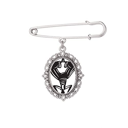 Broche mexicaine silhouette de danse taille M pour robe et chemise