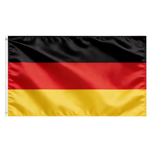 VELIFFCO Germany Flag Flag of German 3x5 Ft - Polyester Lightweight Flags with 2 Brass Grommets for Germany Party Decorations Sports Events Decorations