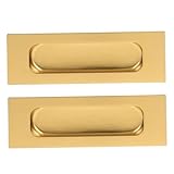 Tirador de puerta de bolsillo: este accesorio duradero y para gabinete está diseñado con un tirador empotrado para un uso fácil, manijas de puerta de ducha de acero inoxidable