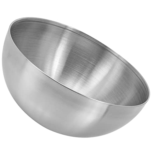 Bestonzon 4Pcs Serving Nesting Steel Stainless Bowls Metal Soup Cream Multi-Function Silver Snacks Rice Mixing Korean Baking Cm Saucers Individual Household Convenient Bowl Bibimbap Salad #TOP3