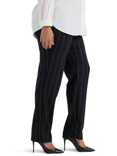 Image of Lee Women's Plus-Size Relaxed Fit Plain Front Straight-Leg Pant