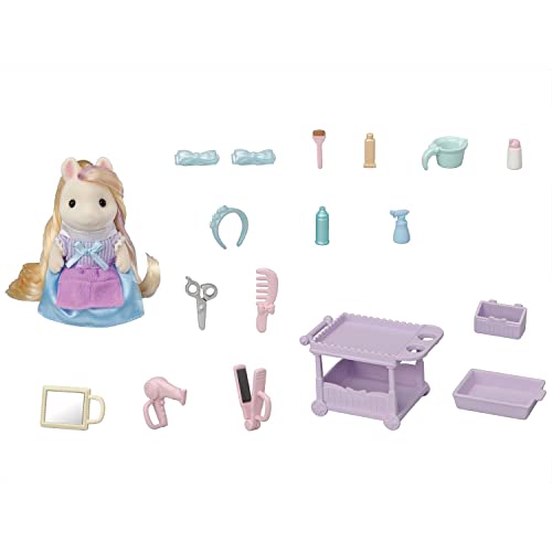 Calico Critters Pony's Hair Stylist Set, Dollhouse Playset With Figure And Accessories #TOP2