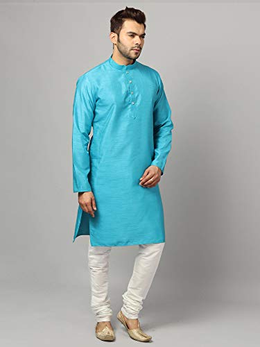 Image of Silk Blend Men's Kurta Pyjama Set /Kurta Pajama for Men