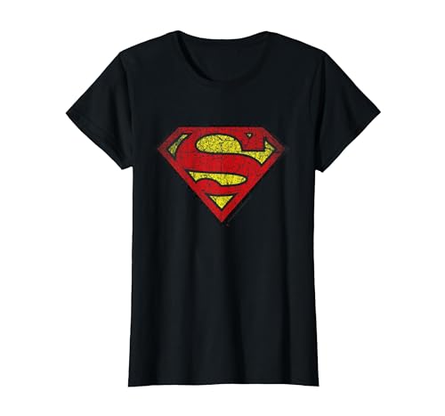 Superman Faded Logo T-Shirt, Women, Black, Medium