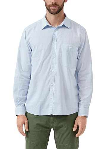 Camisa de cambray s.Oliver para hombre con bolsillo clásico en el pecho
