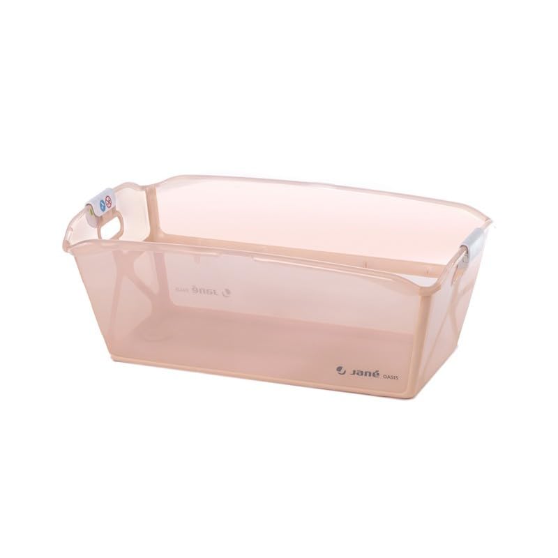 Jane Oasis - Vasca da bagno pieghevole per bambini, compatta, facile da piegare con supporto robusto per neonati e bambini (rosa)
