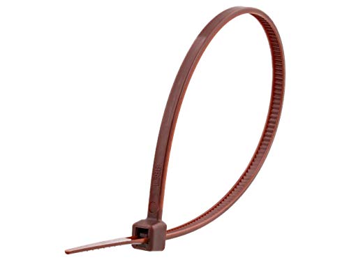 6 Inch Brown Miniature Nylon Cable Tie - 100 Pack #TOP7