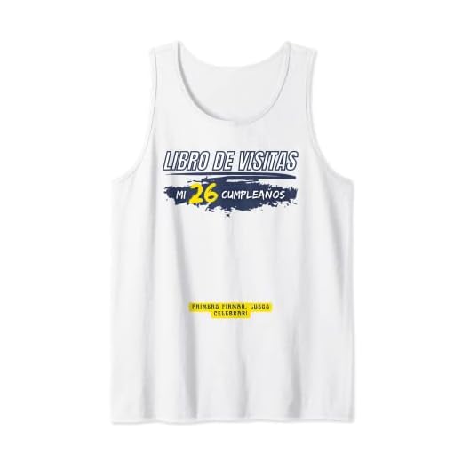 Libro de visitas de fiesta 26 años - 26 cumpleaños, 26 años Camiseta sin Mangas