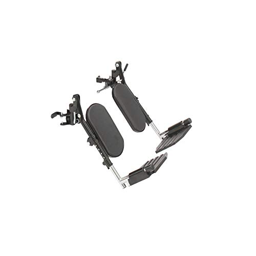 Invacare Wheelchair Elevating Legrests, Composite Footplates, Non-Padded Calf Supports, 1 pair, T94HEP,Black