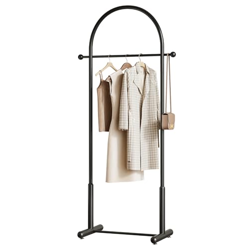 BUZUEY Perchero de metal resistente – Perchero con forma de arco que ahorra espacio para ropa y accesorios, moderno perchero para entrada, dormitorio y sala de estar