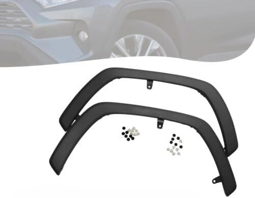 2 Pcs Fender Flare, Front Fender Flare Trim Molding Passenger Driver Side for 20192020 2021 2022 Toyota Rav4