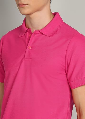 Image of INKKR Men's Polo Neck Half Sleeve Solid T-Shirts