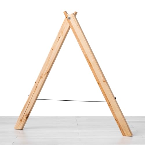 Ancrage slackline sol et mur avec chevalet bois réglable 110cm 120cm 130cm 150cm