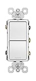 Legrand radiant 15 Amp Combination Switches, Rocker Wall Light Switch, White, 2 3-Way Switches,...