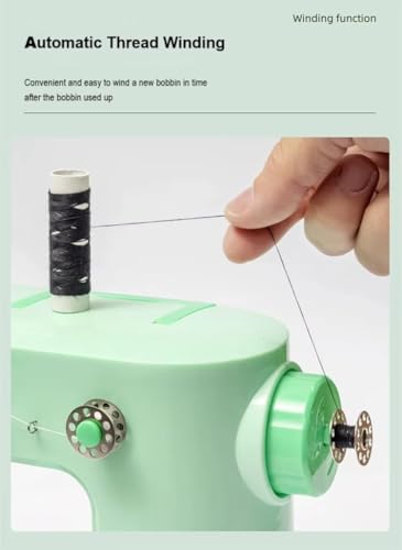 Image of Sewing Machine with Extension Table & Foot Pedal | Portable Electric Mini Silai Machine for Home Use | 2 Speed, Dual Power (AC /DC) | Beginners & DIY Stitching Machine