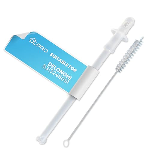 DL-pro Tuyau d'aspiration de lait pour Delonghi 5313246091 + brosse 17 cm pour ECAM656.55 ECAM656.75 PrimaDonna Elite Cafetière entièrement automatique