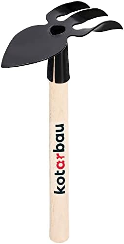 KOTARBAU® Metal Hoe with Short Handle, Hoe with Rakes, Mulling and Weeding Hoe, Double Hoe, Garden Tools for Land, Small Hand Hoe, Spiked Hoe, Spike, Weeder KOTARBAU® Metal Hoe with Short Handle, Hoe with Rakes, Mulling and Weeding Hoe, Double Hoe, Garden Tools for Land, Small Hand Hoe, Spiked Hoe, Spike, Weeder