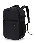 ECOHUB for Ryanair Cabin Bags 40x20x25, Underseat Travel Backpack with Anti-Theft Pocket, Cabin Size Carry on Bag for Airplanes, Water-Resistant Hand Luggage Bag with Laptop Compartment, 20L-Black