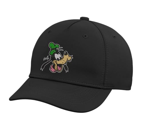 Disney Goofy Big Face Retro Character Trip Matching Adjustable Embroidered Baseball Hat Black