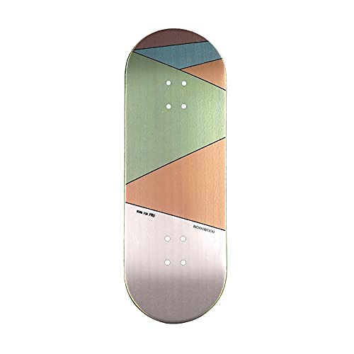 NOAHWOOD Wooden PRO Fingerboards 9.0 Deck (5-Layer Colour Canada Maple Wooden Hand Made) Born for PRO, 98x33mm No Trucks No Wheels