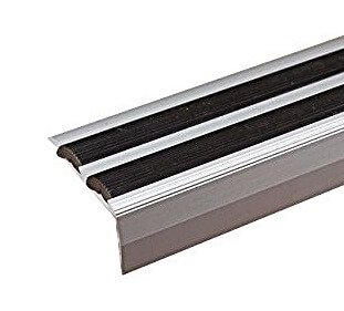 70.86 or 98.43 2.5M Aluminium Anti Non Slip Stair Edge Nosing Trim Lsszg TMW Profiles (1800x35x20Mm Silver)