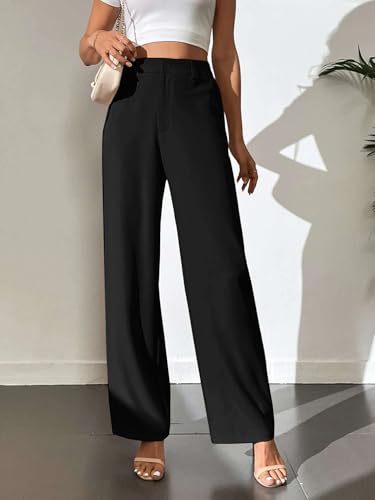 Image of Elendra Women Lycra - Bootcut Trousers Pant Wide Leg