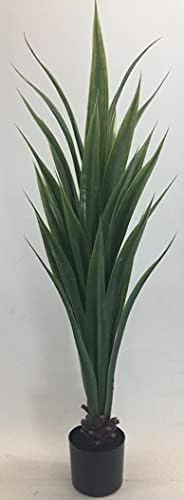 48″ Artificial Plant Indoor Outdoor Palm Tree Yucca Topiary Potted Green UV Rated 4 Foot
