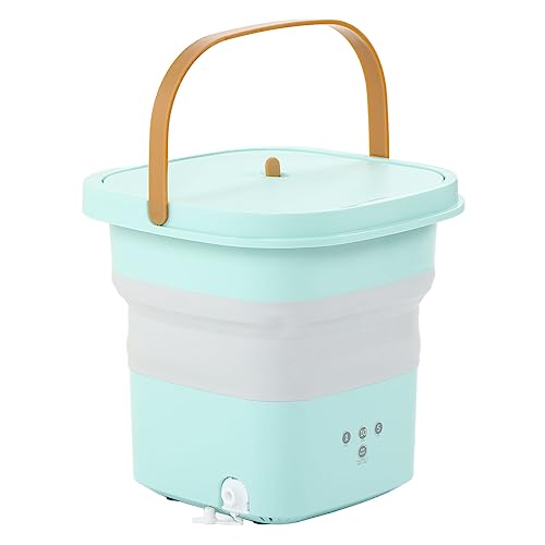 Mini Lavadora Plegable con Enchufe de Salida, Minilavadora Rosa para Dormitorio, para Acampar Al Aire Libre (Enchufe de la UE)