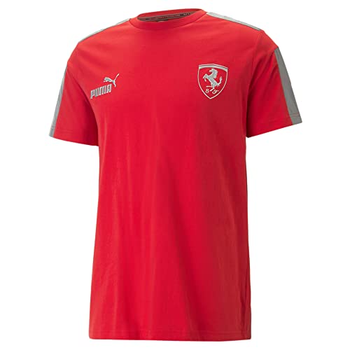 Puma Ferrari Race MT7 Monochrome tee Co Camisa, Rosso Corsa, S Hombre/Unisex