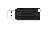 Verbatim PinStripe USB-Stick 8GB, USB 2.0, USB Speicherstick, für Laptop Notebook Ultrabook TV Autoradio, USB 2.0 Stick, Datenstick mit Schiebemechanismus, Schwarz