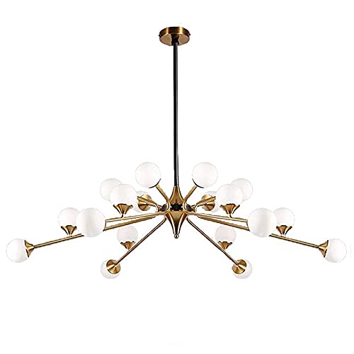 Luminaire en or pendentif cuivre résolvant le manque de clarté des grands plafonds